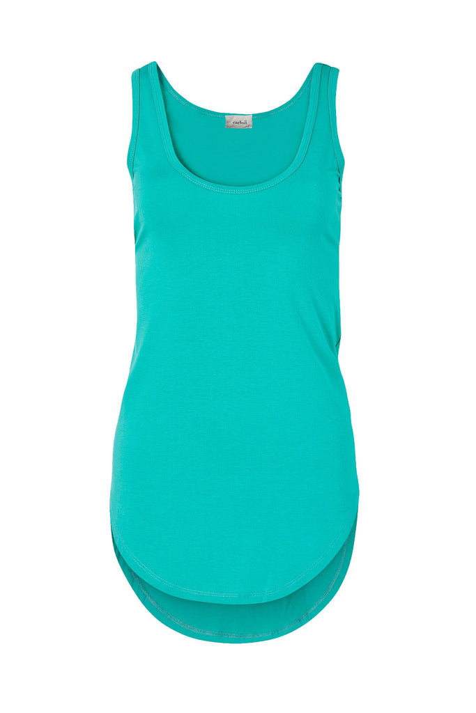 Carbon | Scoop Hem Tank - Egg Blue