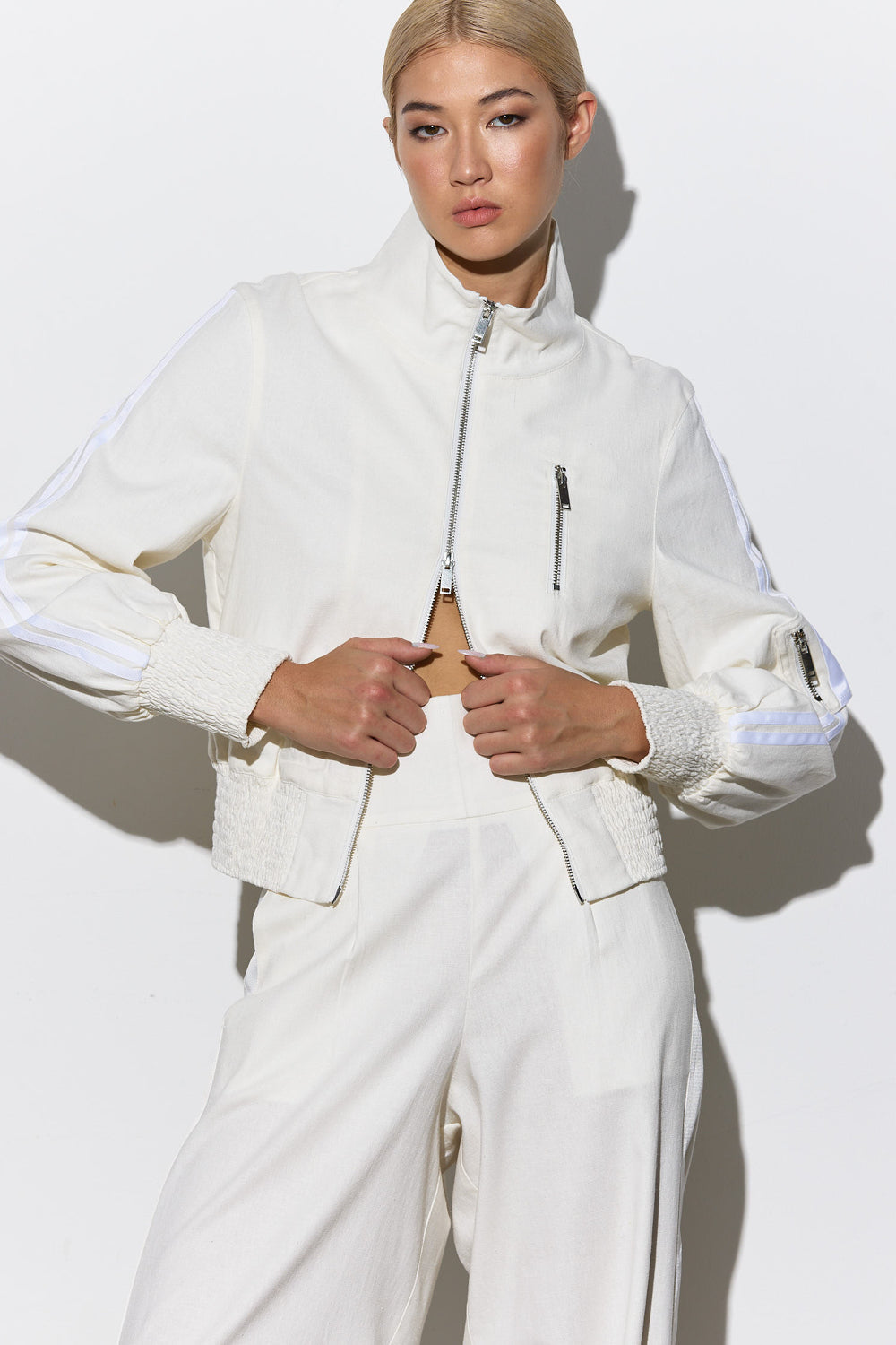 Melbourne Bomber Jacket - Ivory