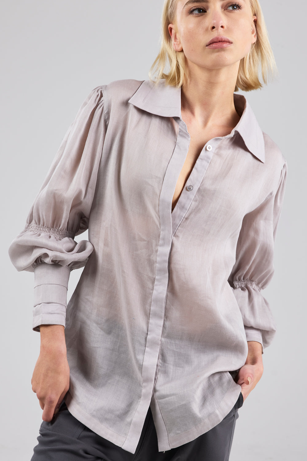 Mira Shirt - Stone Grey