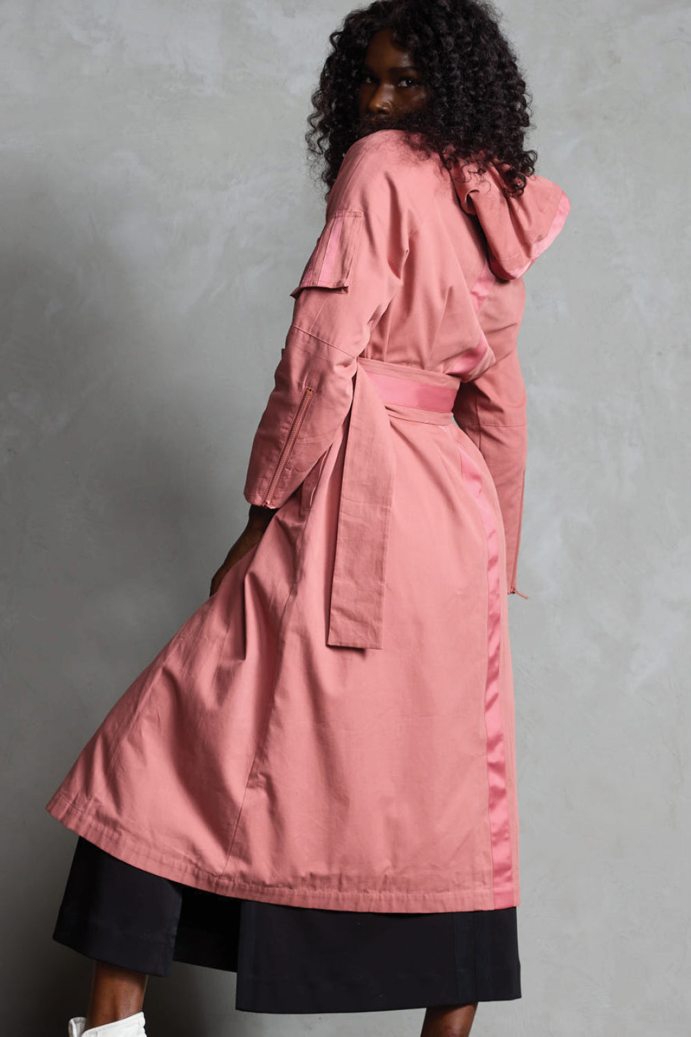 Helene Trench Coat - Dusty Rose