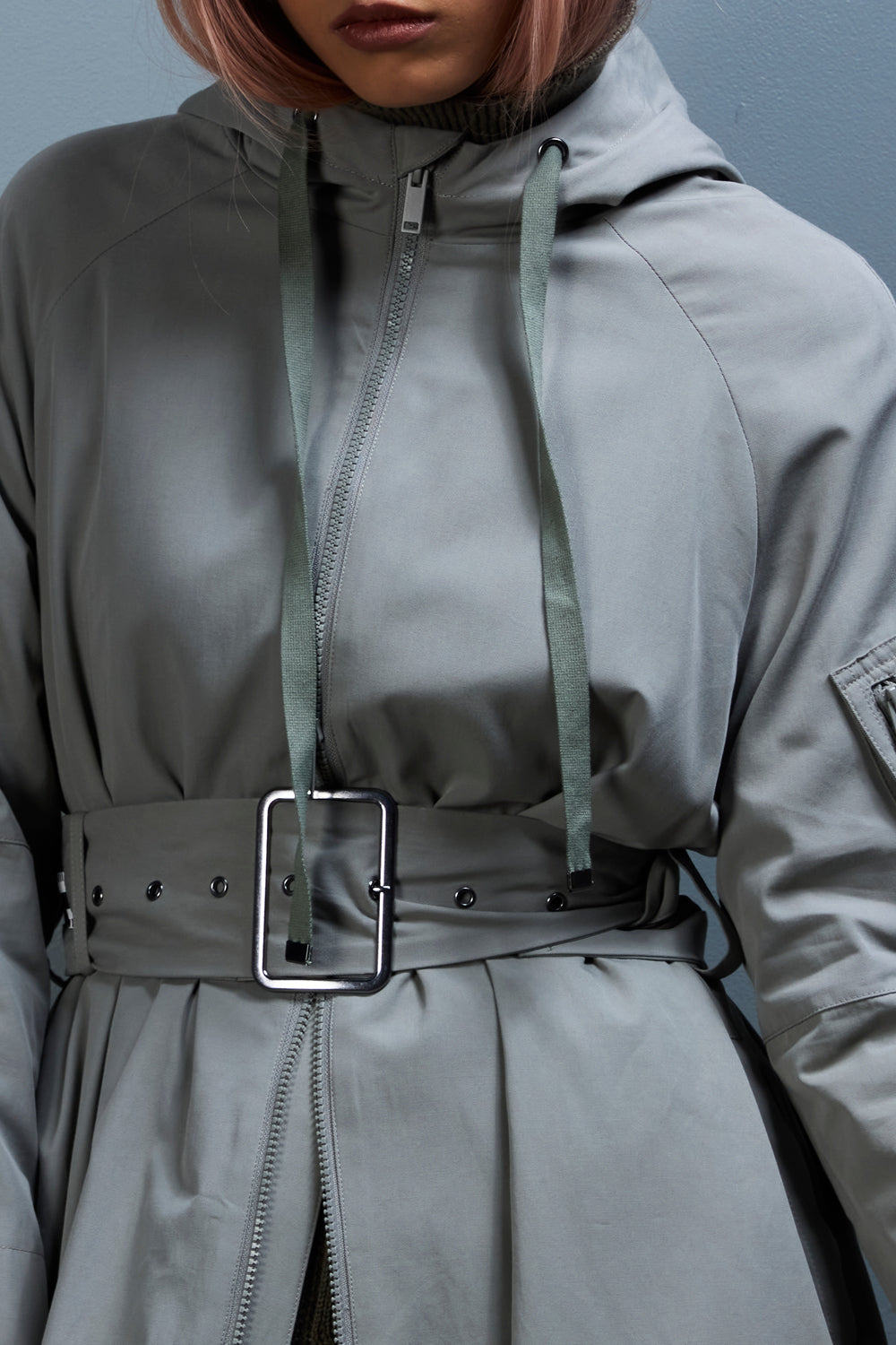 Helene Trench Coat - Pale Moss