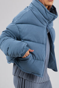 Nova Puffer Jacket - Faded Denim