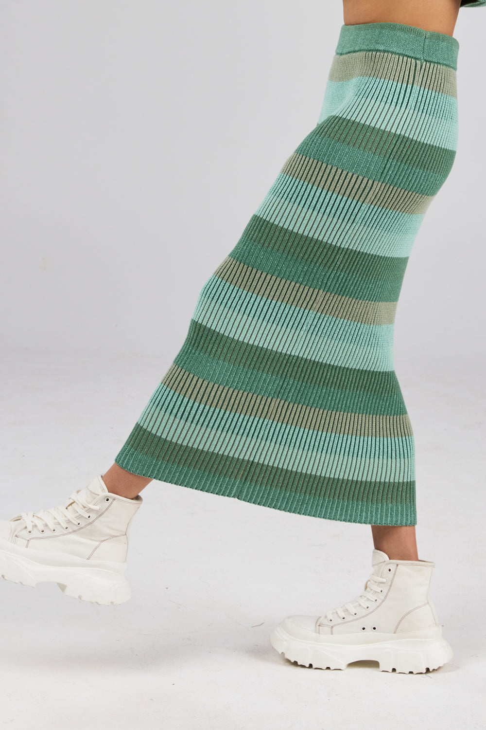 Rosette Skirt - Sweet Pea Stripe