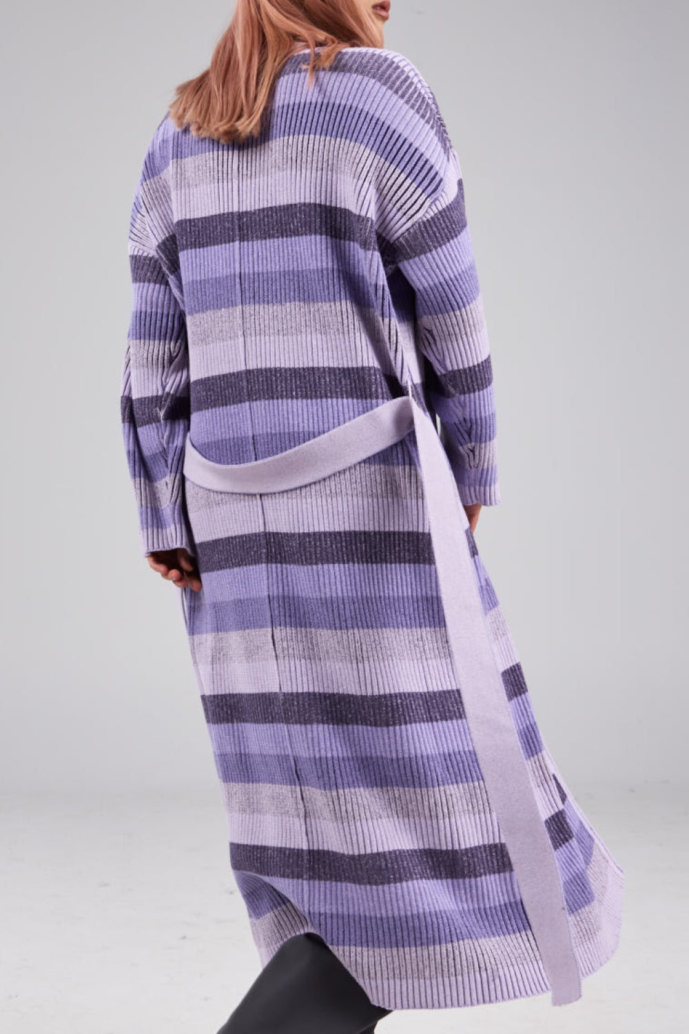 Eclair Maxi Cardi - Lilac Stripe