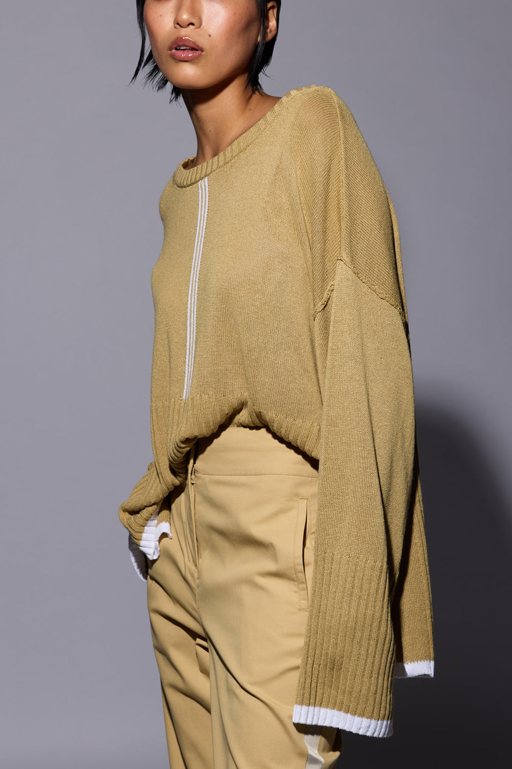 Obsessed Jumper - Gold / Ice Cream Stripe