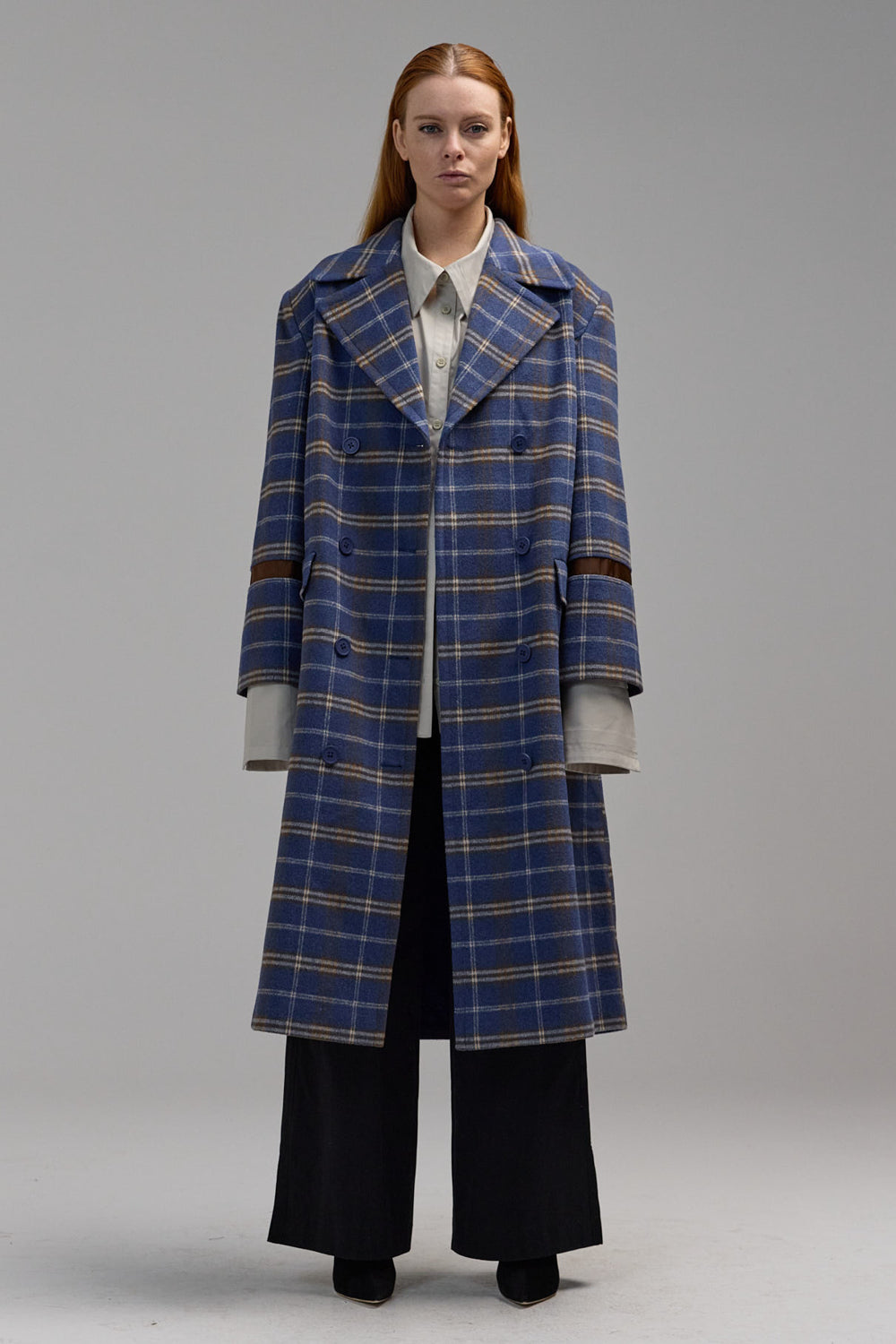 Jonquil Coat - Blue Check