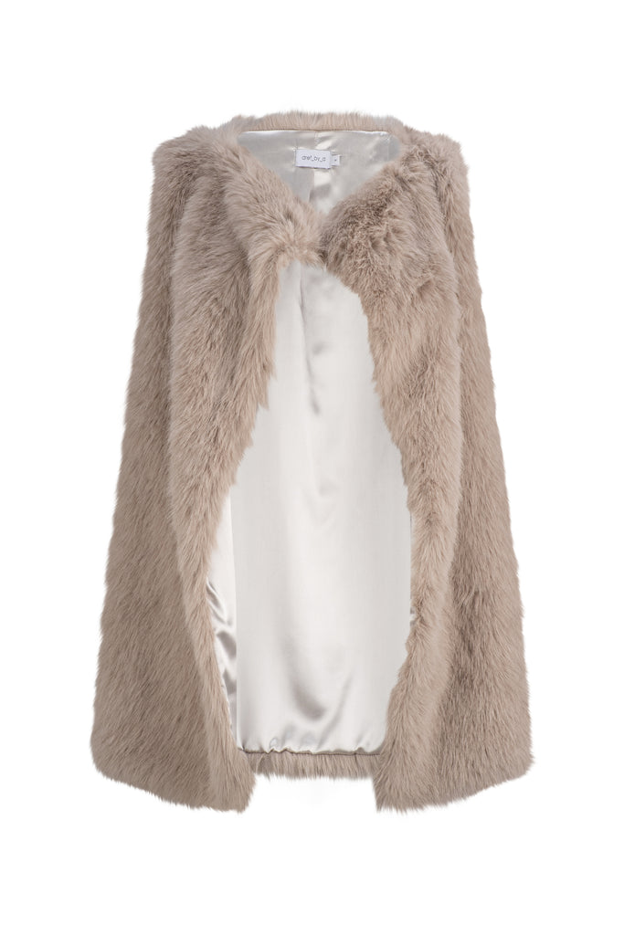 Nimbus Faux Fur Vest - Taupe