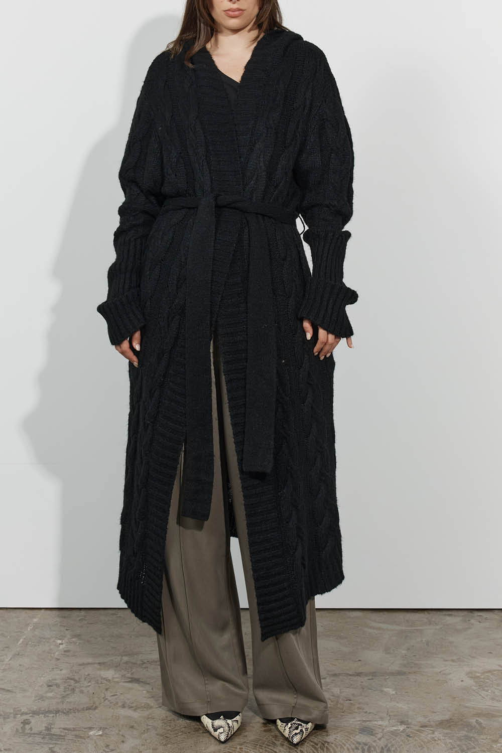 Skye Hooded Cardigan - Black