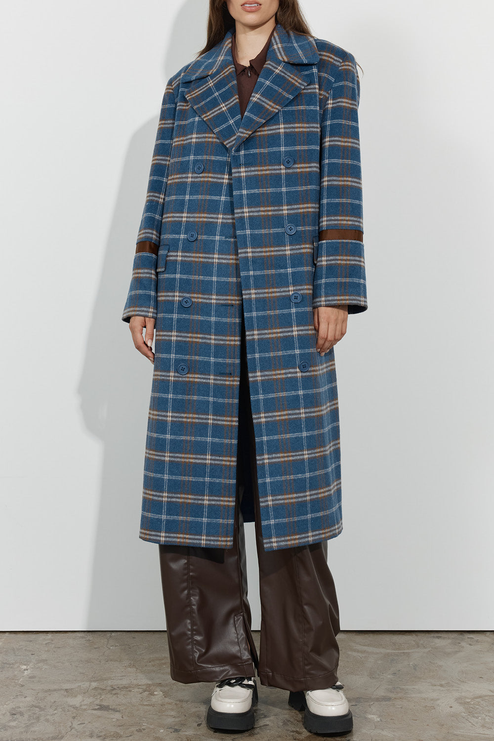 Jonquil Coat - Blue Check