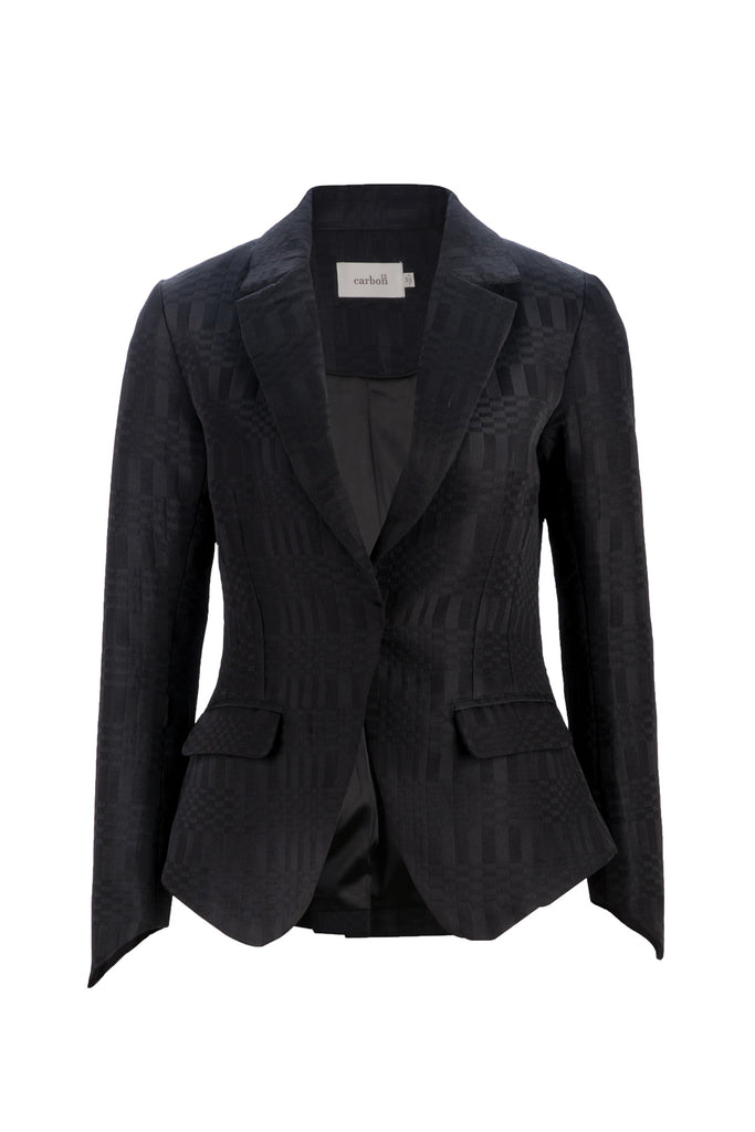 Carbon | Peplum Jacket - Black