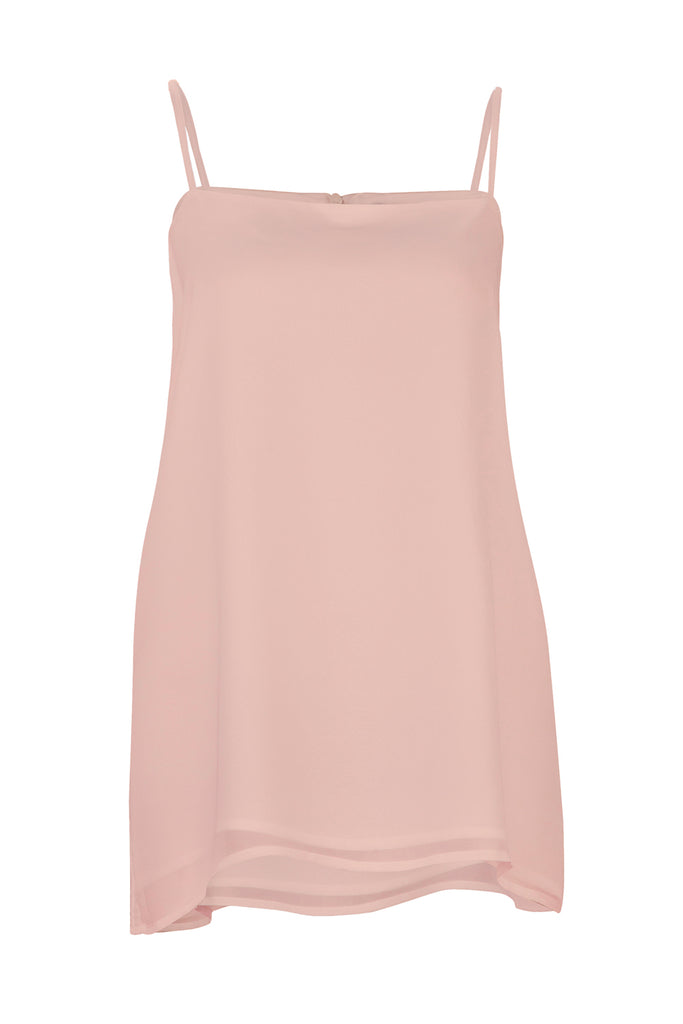 Carbon | Silk Chiffon Cami - Pink