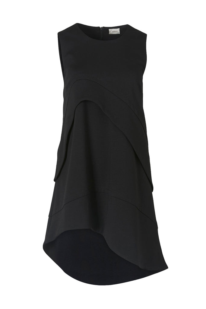 Carbon | Ella Long Line Top - Black